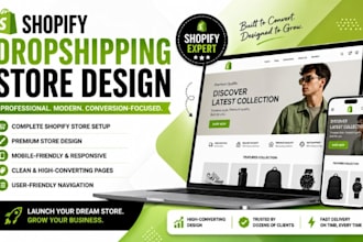 design shopify website design shopify dropshipping  store design shopify website