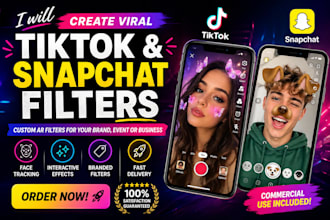 create custom tiktok or snapchat ar filter for your brand or event