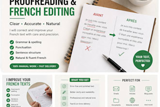 proofread and correct your french texts manually
