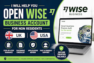 help you open a wise business account for non residents UK USA