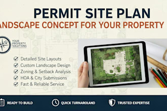 create pre permit site plan and landscape concept for property