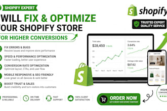 fix and optimize your shopify store for higher conversions