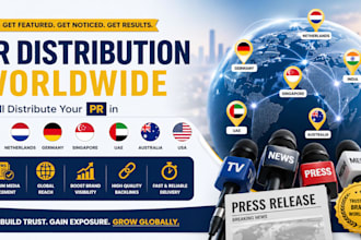 distribute your PR in india, netherland, germany, singapore, uae, australia, USA