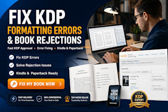 fix KDP formatting errors and book rejection issues