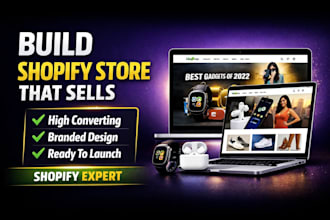 design a shopify dropshipping store with winning product and branding