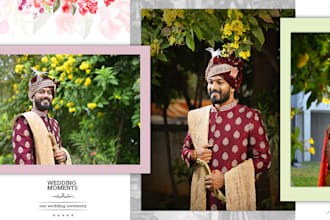 design professional wedding album 12x36 and photo editing