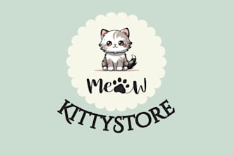 design a cute mascot logo for kids shop,