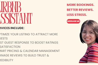 be your airbnb virtual assistant for guest communication and listing support