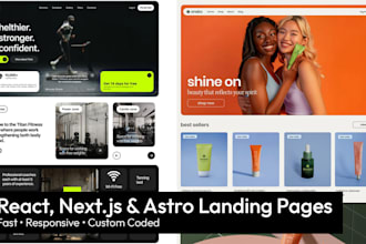 build a fast react nextjs or astro website