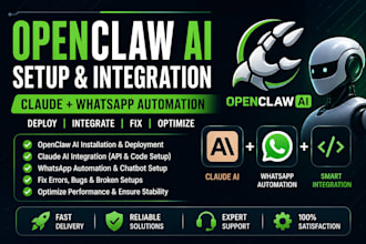 install and set up openclaw ai with claude integration and whatsapp automation,
