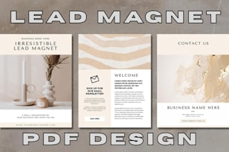 design a professional workbook checklist or guide lead magnet