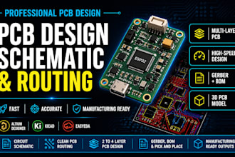 do pcb design pcb circuit schematic and pcb routing service for your projects