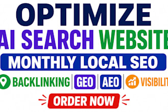 optimize ai search website monthly local SEO backlinking GEO aeo visibility