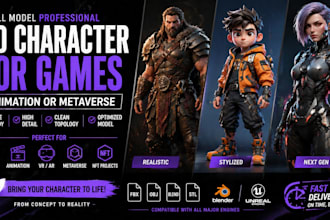3d character 3d animation 3d metaverse for games