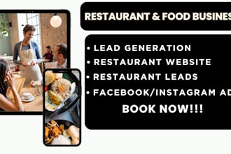 run facebook and instagram ads for restaurants and food businesses