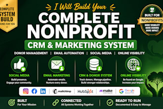 build a complete nonprofit CRM donor and marketing system