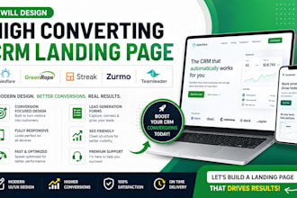 design  CRM landing page salesflare greenrope streak zurmo teamleader creatio