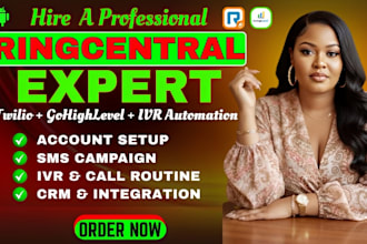 setup ringcentral twilio ivr volp gohighlevel setup phone system sms automation