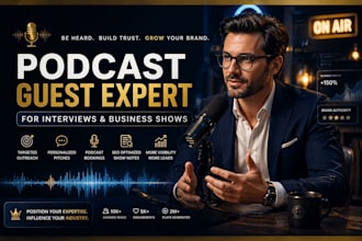 be your podcast guest expert for interviews and business shows