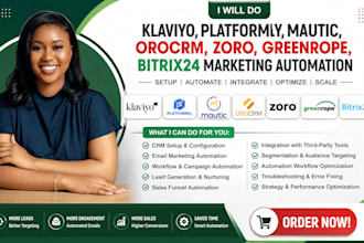 do klaviyo platformly mautic orocrm zoho greenrope bitrix24 marketing automation