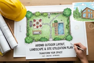design airbnb outdoor layout landscape and site utilization plan