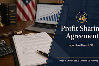 draft startup, profit sharing,  joint business agreement as a US attorney