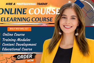 write elearning course content, training modules for coaches and  businesses