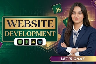 build custom website, frontend backend integration, full stack dev