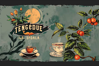 draw artwork with vintage illustration style