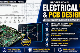 create professional electrical design, single line diagram, and load calculation