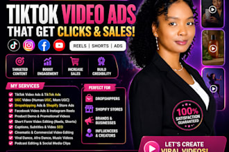 create high converting tiktok video ads, ugc ads, dropshipping ads