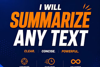 provide clear and concise summaries fast