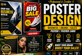 do poster design business poster, sales poster poster card, brand poster, design