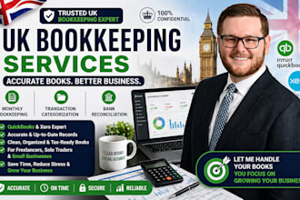 do your UK bookkeeping, categorize transactions and reconcile bank accounts