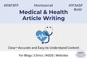 write medical and health content for your blog or website
