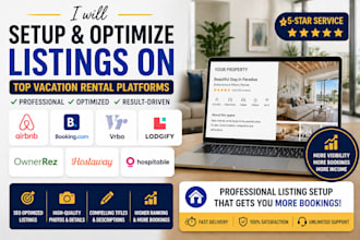 setup listing on airbnb booking com vrbo lodgify ownerrez hostaway hospitable