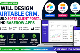 airtable crm database design airtable automation softr app client portal