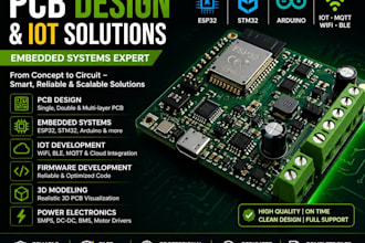 design pcb and iot embedded system with esp32 stm32 arduino firmware, prototype
