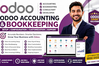 setup odoo accounting, odoo bookkeeping odoo consultant and odoo developer