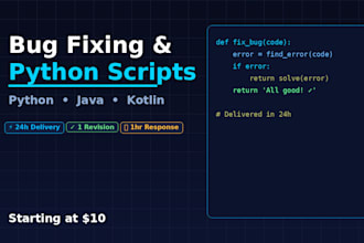 fix bugs and write scripts in python