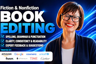 professionally edit, format, typos error, and publish book to industry standards