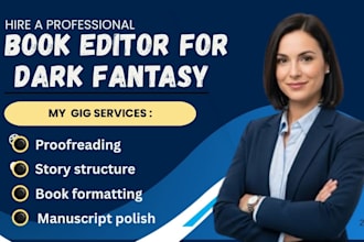 create developmental edit for your dark romance and contemporary romance