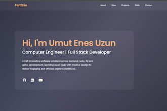 develop a webpage for business or personal portfolio