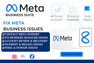 fix meta ads, fix business manager, fix verification issues, meta pixel setup