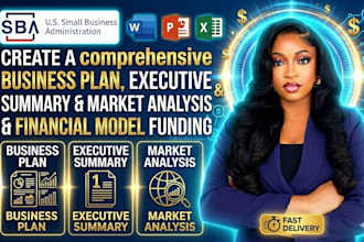 create a business plan executive summary market analysis financial model funding