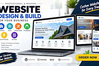 contractor roofing hvac handyman plumbing electrician notary website on godaddy