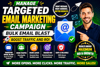 manage targeted email campaign, bulk email blast, email marketing campaign