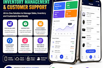 build custom pos mobile app with inventory management, customer support apps