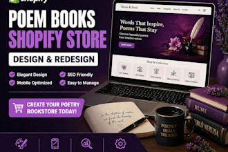 create a shopify bookstore for poetry collections and poems