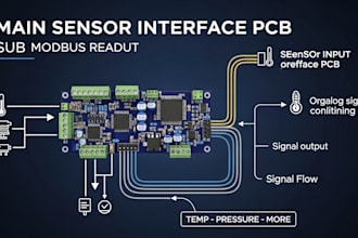 design modbus sensor interface pcb for temperature, pressure and more